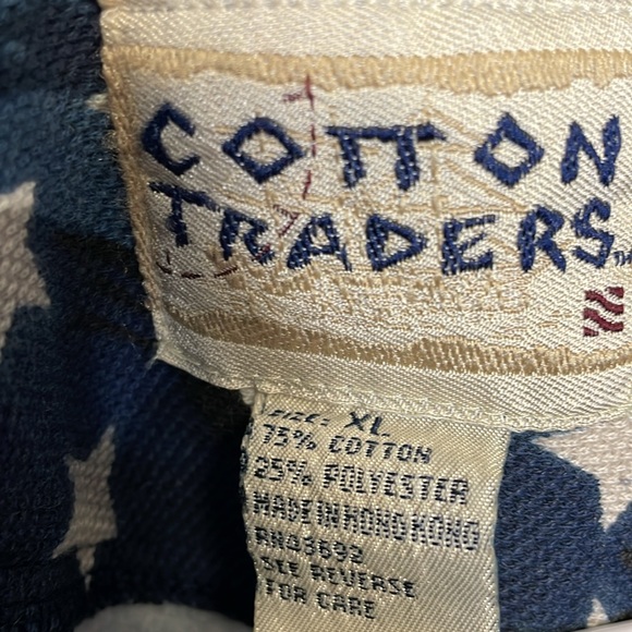 Cotton Traders Vintage American Flag Print Long Sleeve Shirt - Picture 4 of 5